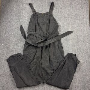 Anthropologie Sancia Jumpsuit Women's Medium Solid Black Boho